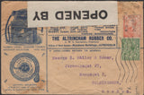 139796 1918 ADVERTISING/CENSORED MAIL ALTRINCHAM, CHESHIRE TO SWEDEN.
