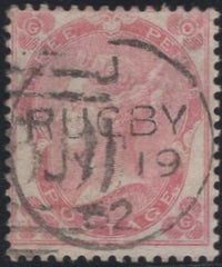 139812 1862 3D PALE CARMINE-ROSE ON THICK PAPER (SG77b) GOOD USED.