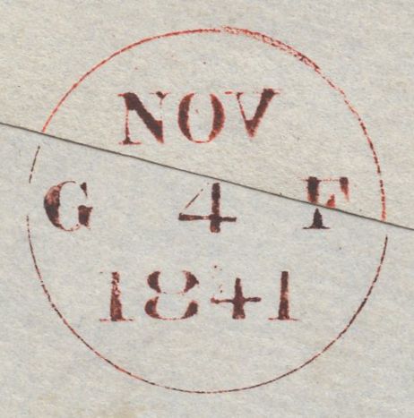 139843 1841 LARGE PART WRAPPER TO EDINBURGH WITH 1D PL.16 (SG8).