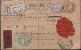 139858 1908 REGISTERED INSURED MAIL LONDON TO HOLLAND.