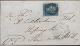 139869 1850 MAIL LONDON TO STOW ON THE WOLD WITH 2D BLUE PL.4 (SG14).