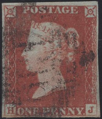 139872 1844 1D PL.51 (SG8)(HJ) MISSING IMPRIMATUR LETTERING, GOOD USED.