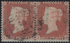 139873 1855 DIE 1 RES.PL.3 S.C.14 (SG22) GOOD USED HORIZONTAL PAIR.