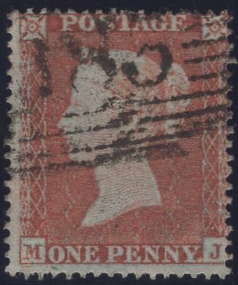 139878 1854 DIE 1 1D RES.PL.3 (SG17)(MJ CONSTANT VARIETY 'PUNCH HOLDER FLAW' SPEC C1j).