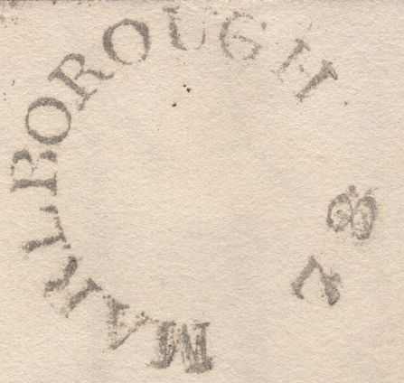 139894 1823 MAIL WILTSHIRE TO COLCHESTER WITH 'MARLBOROUGH/78' CIRCULAR MILEAGE MARK (WL427).