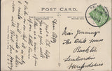 139896 1913 MAIL MALMESBURY TO HEREFORDSHIRE WITH 'MALMESBURY' SKELETON DATE STAMP.