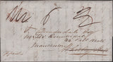 139900 1839 MAIL HUDDERSFIELD TO WHITLEY HALL, RE-DIRECTED TO MANCHESTER WITH 'PAID/at/HUDDERSFIELD' HAND STAMP (YK1501) WHICH HAS BEEN ERASED BY MANUSCRIPT.