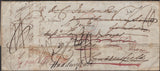 139901 1839 MAIL HUDDERSFIELD TO PARIS, UNDELIVERED AND RETURNED TO HUDDERSFIELD WITH MANY DATE STAMPS AND HAND STAMPS.