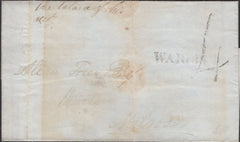 139903 1840 UNIFORM FOURPENNY POST EDINBURGH TO MELROSE WITH HAND STAMP '4'.