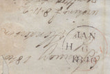 139903 1840 UNIFORM FOURPENNY POST EDINBURGH TO MELROSE WITH HAND STAMP '4'.