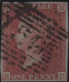 139905 1853 DIE 1 1D PL.174 (SG8)(RD) USED.