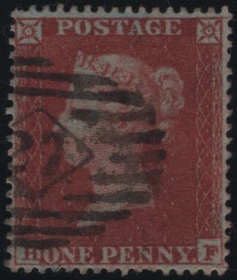 139932 1854 DIE 1 1D PL.194 (SG17)(HF) GOOD USED.