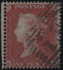 139934 1854 DIE1 1D PL.198 (SG17)(HA) FINE USED.