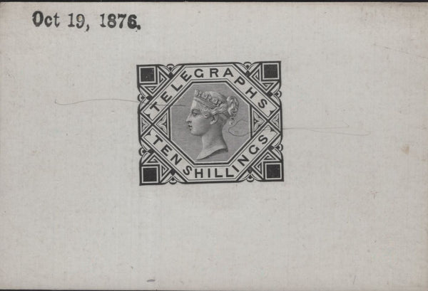 139941 1876 10s TELEGRAPH DIE PROOF (T16/L235).