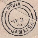 139975 1954 AIR MAIL LONDON TO KINGSTON, JAMAICA WITH KGVI 2/6 YELLOW-GREEN (SG509).