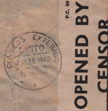 139978 1940 AIR MAIL NOTTING HILL, LONDON TO ECUADOR WITH KGVI 5S RED (SG477).