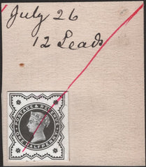 139982 1894 ½D JUBILEE (SG197/214) DIE PROOF EX. DE LA RUE STRIKING BOOKS.