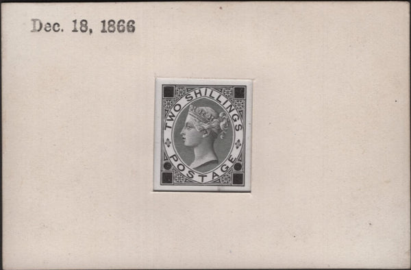 139983 1866 2S DIE PROOF (SG118-121) SUPERB EXAMPLE, SUNKEN FRAME 'Dec. 18. 1866'.
