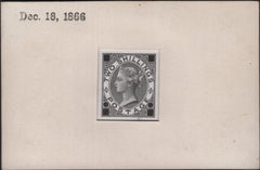 139983 1866 2S DIE PROOF (SG118-121) SUPERB EXAMPLE, SUNKEN FRAME 'Dec. 18. 1866'.