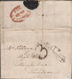 140002 COLLECTION OF TEDDINGTON (MIDDLX) HAND STAMPS 1806-1857 (7 ITEMS).
