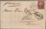 140030 1871 'P Book post' FROM CORK TO LISBON WITH 1D PL.147 (SG43).