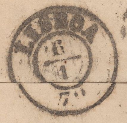 140030 1871 'P Book post' FROM CORK TO LISBON WITH 1D PL.147 (SG43).