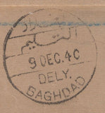 140042 1940 REGISTERED AIR MAIL MANCHESTER TO IRAQ WITH KGVI 5S RED (SG477) X 3.
