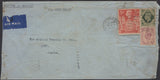 140043 1943 AIR MAIL LONDON TO ADEN, ARABIA WITH KGVI 5S RED (SG477).