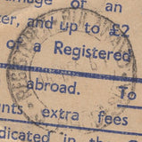 140045 1951 KGVI 6½D REGISTERED ENVELOPE SENT REGISTERED AIR MAIL BRISTOL TO BULAWAYO, SOUTHERN RHODESIA WITH KGVI 2/6 YELLOW-GREEN (SG509) X 2.