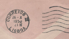 140066 1950 AIR MAIL SOUTHAMPTON TO LISBON, PORTUGAL WITH 4D (SG468).