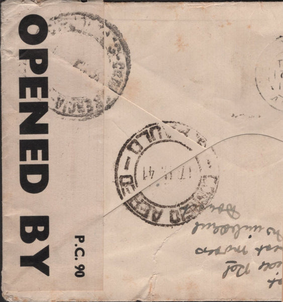 140067 1941 AIR MAIL WIMBORNE, DORSET TO BRAZIL WITH 2/6 BROWN (SG476).