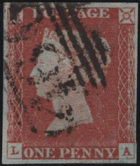 140075 1845 1D PL.61 (SG8)(LA) FINE USED.