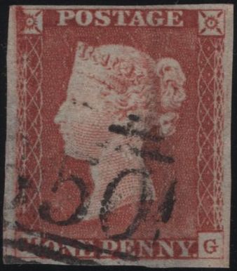 140079 1845 1D PL.61 (SG8)(MG) GOOD USED.