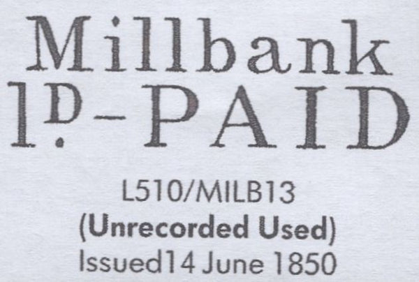 140108 1847 MAIL LONDON TO DUNTOCHER, SCOTLAND WITH 'Millbank St/1D.-PAID' HAND STAMP (L510/MILB13).