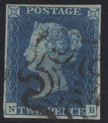 140112 1840 2D BLUE PL.2 (SG5)(NB CONSTANT VARIETY 'N DOUBLE' SPEC DS8d) GOOD USED.
