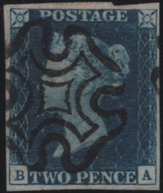 140117 1840 2D DEEP BLUE PL.2 (SG4)(BA) FINE USED.
