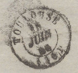 140125 1846 MAIL DUBLIN TO TOULOUSE, FRANCE WITH VARIOUS DATE STAMPS.