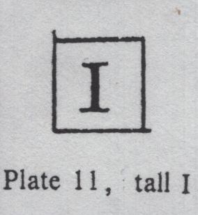140130 1841 1D GREY-BLACK PLATE ELEVEN (SG3)(IF) MATCHED PAIR, GOOD USED.