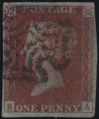 140136 1841 1D GREY-BLACK PLATE ELEVEN (SG3)(BA) DISTINCTIVE MALTESE CROSS OF PLYMOUTH (SPEC A1ui) MATCHED PAIR, GOOD USED.