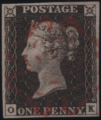 140141 1840 1D GREY-BLACK PL.3 (SG3)(OK) VERY FINE USED.