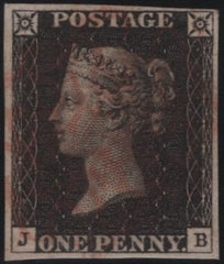 140176 1840 1D BLACK PL.3 (SG2)(JB) FINE TO VERY FINE USED.