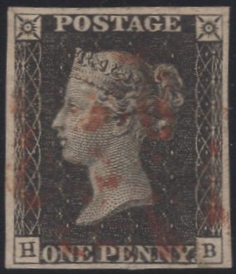 140233 1840 1D BLACK PL.6 (SG2)(HB) FINE TO VERY FINE USED.