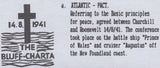 140249 1944 3D GERMAN PROPAGANDA FORGERY EXTREME WORLD POLITICS 'THE BLUFF-CHARTA' OVERPRINT, GOOD 'USED'.