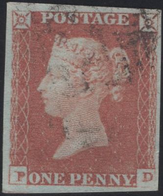 140253 1848 1D PL.80 (SG8)(PD) FINE USED.