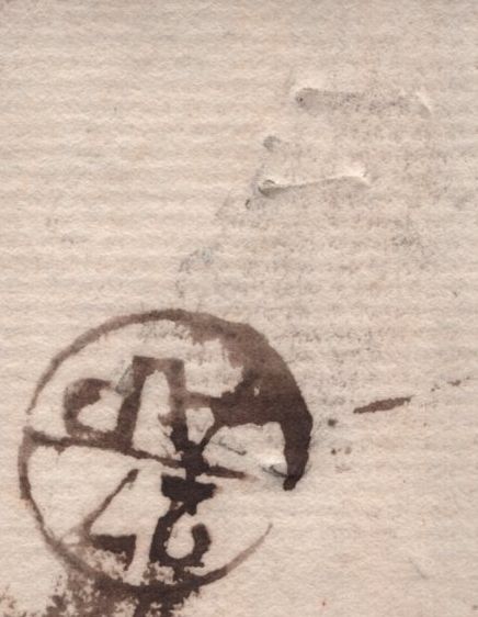 140265 1753 MAIL ALNWICK  TO LONDON WITH EARLIEST RECORDED 'ALNE/WICK' HANDSTAMP (NR8).