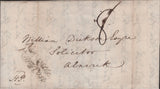 140272 1839 MAIL STAMFORDHAM TO ALNWICK WITH 'Newcastle/Penny Post' HANDSTAMP (NR564).