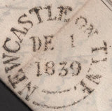 140272 1839 MAIL STAMFORDHAM TO ALNWICK WITH 'Newcastle/Penny Post' HANDSTAMP (NR564).