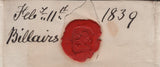 140278 1839 MAIL ALNMOUTH, NORTHUMBERLAND TO ALNWICK WITH 'Alnmouth/Penny Post' HANDSTAMP (NR5).