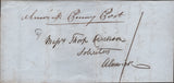 140282 1837 LETTER BILTON HOUSE, NORTHUMBERLAND TO ALNWICK WITH RARE MANUSCRIPT 'Alnwick Penny Post'.