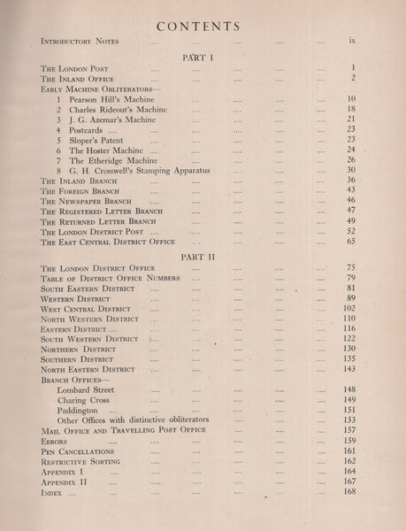 140420 'POSTAL CANCELLATIONS OF LONDON 1840-1890' BY WESTLEY.